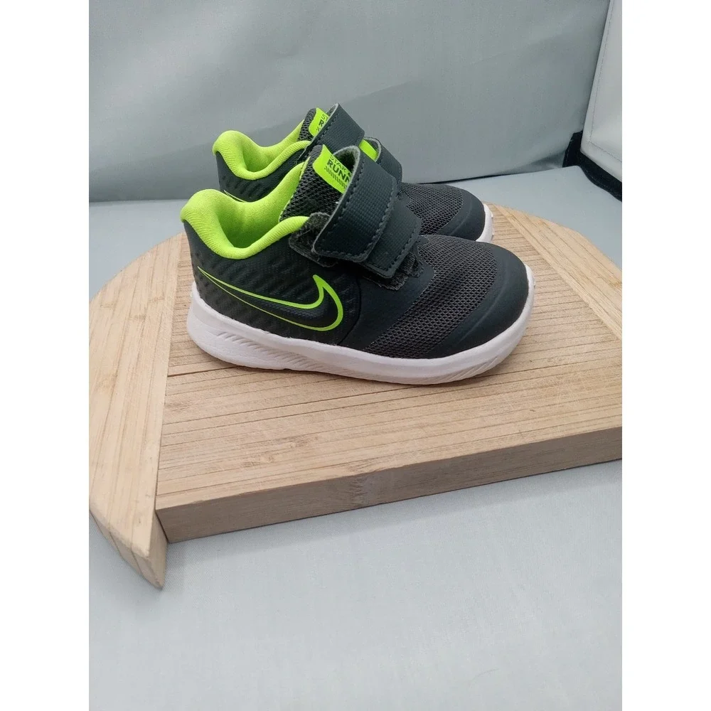 Nike AT1803-004 Star Runner 2 TDV Sneakers Toddler Shoes Grey Green‎ Size 4C